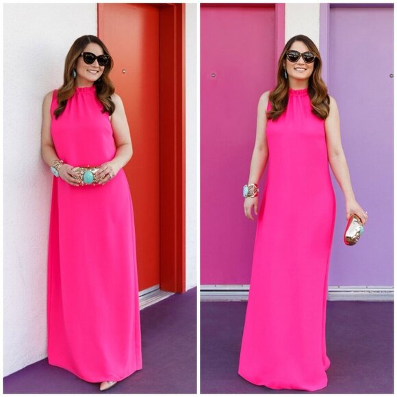 Sail to Sable Ruffle Neck Emma Maxi Dress Hydrandea Blue $248 Women’s XL - Picture 2 of 12